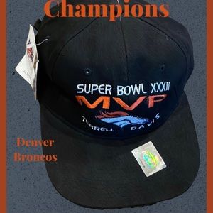 Denver Broncos Super Bowl XXXII 1998 MVP Terrell Davis strap back hat